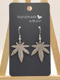 Silver Alloy Beaded Hook Earrings