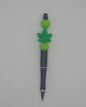 Silicone Green Leaf Light Green Bead Pen