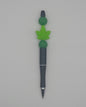 Silicone Light Green Leaf Green Bead Pen